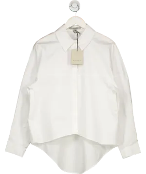 AllSaints White Toria Dipped Hem Shirt UK 10