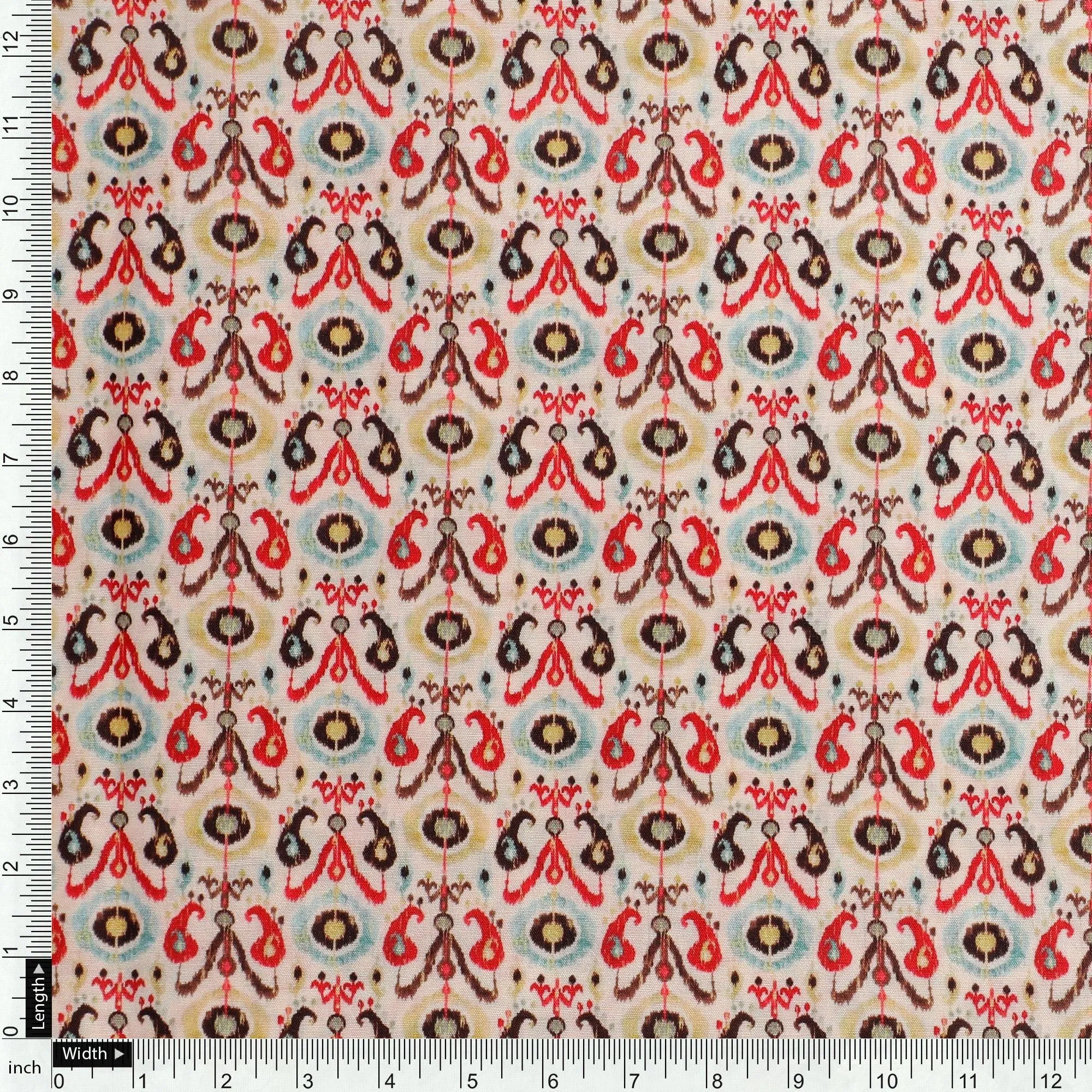 Antique Turkish Diamonds Digital Printed Fabric - Kora Silk