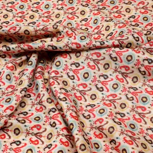 Antique Turkish Diamonds Digital Printed Fabric - Kora Silk