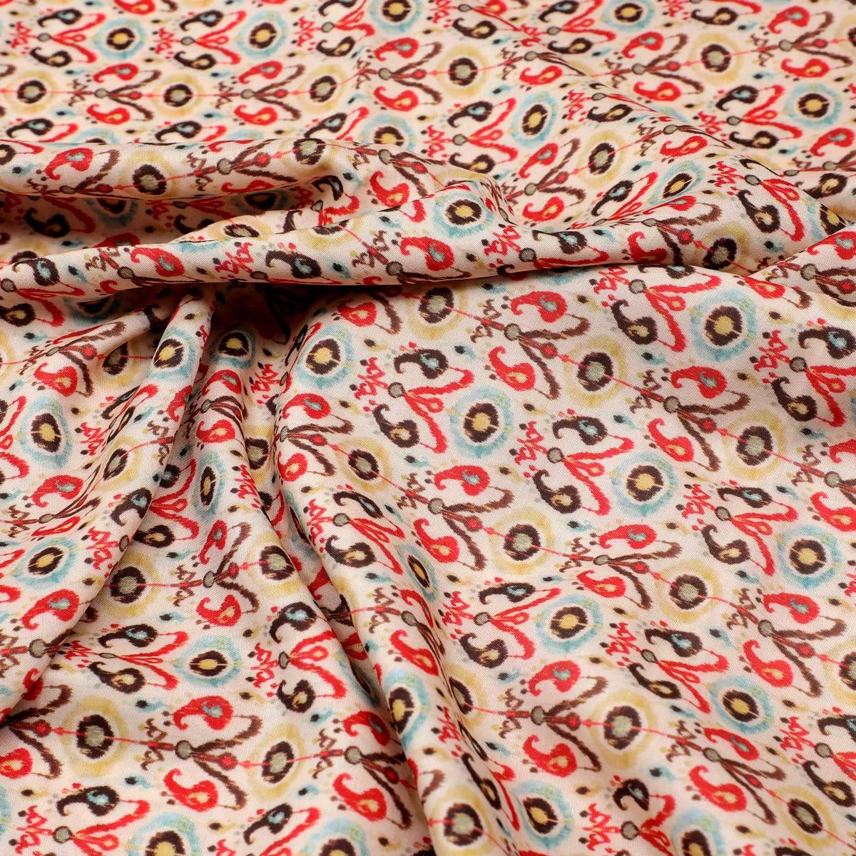 Antique Turkish Diamonds Digital Printed Fabric - Kora Silk