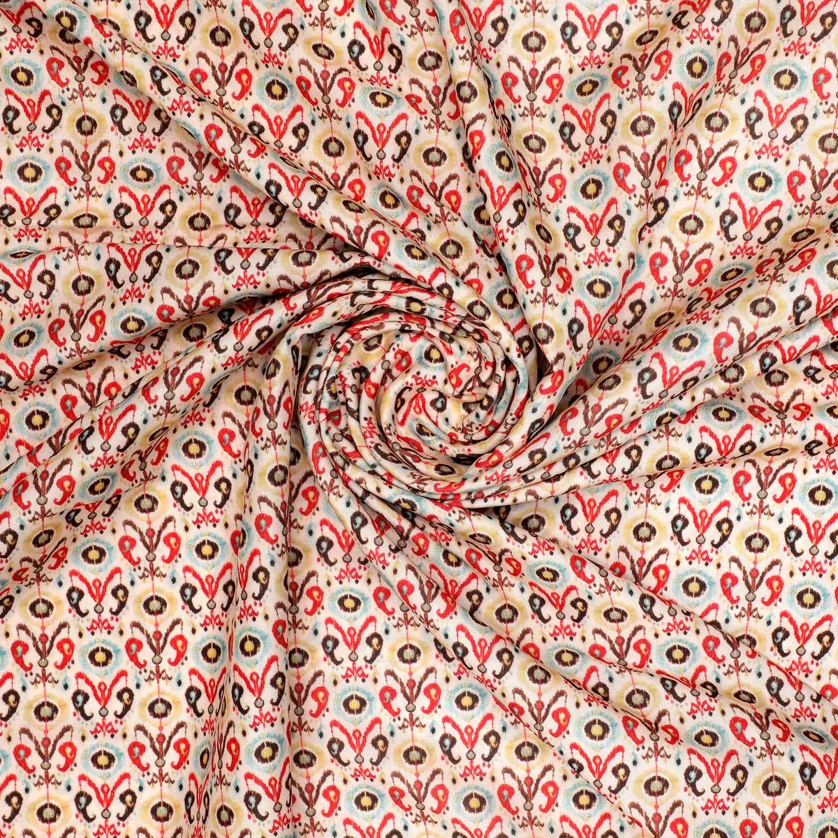 Antique Turkish Diamonds Digital Printed Fabric - Kora Silk