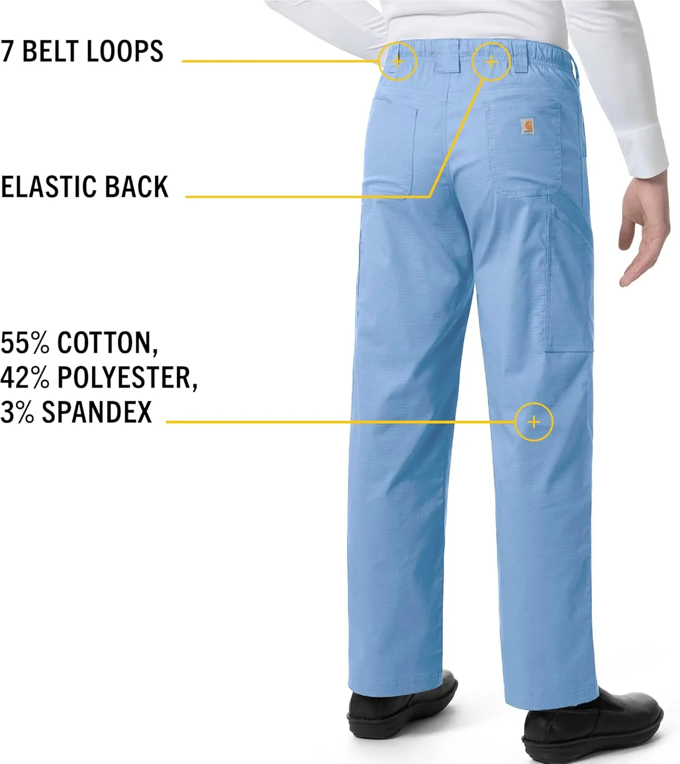 Carhartt Scrubs C55106 Men's Force Modern Fit Twill Straight Leg Pant