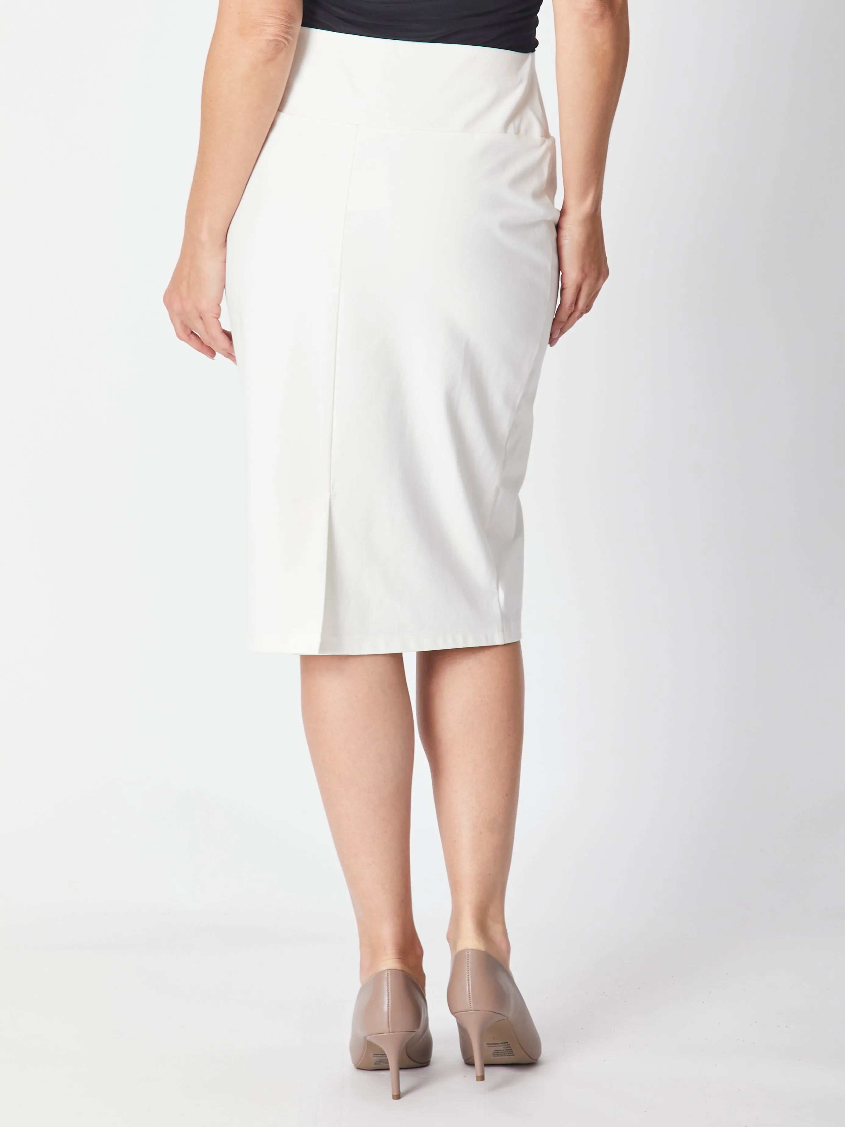 COLOUR BLOCK PENCIL SKIRT - White 28208 - sw