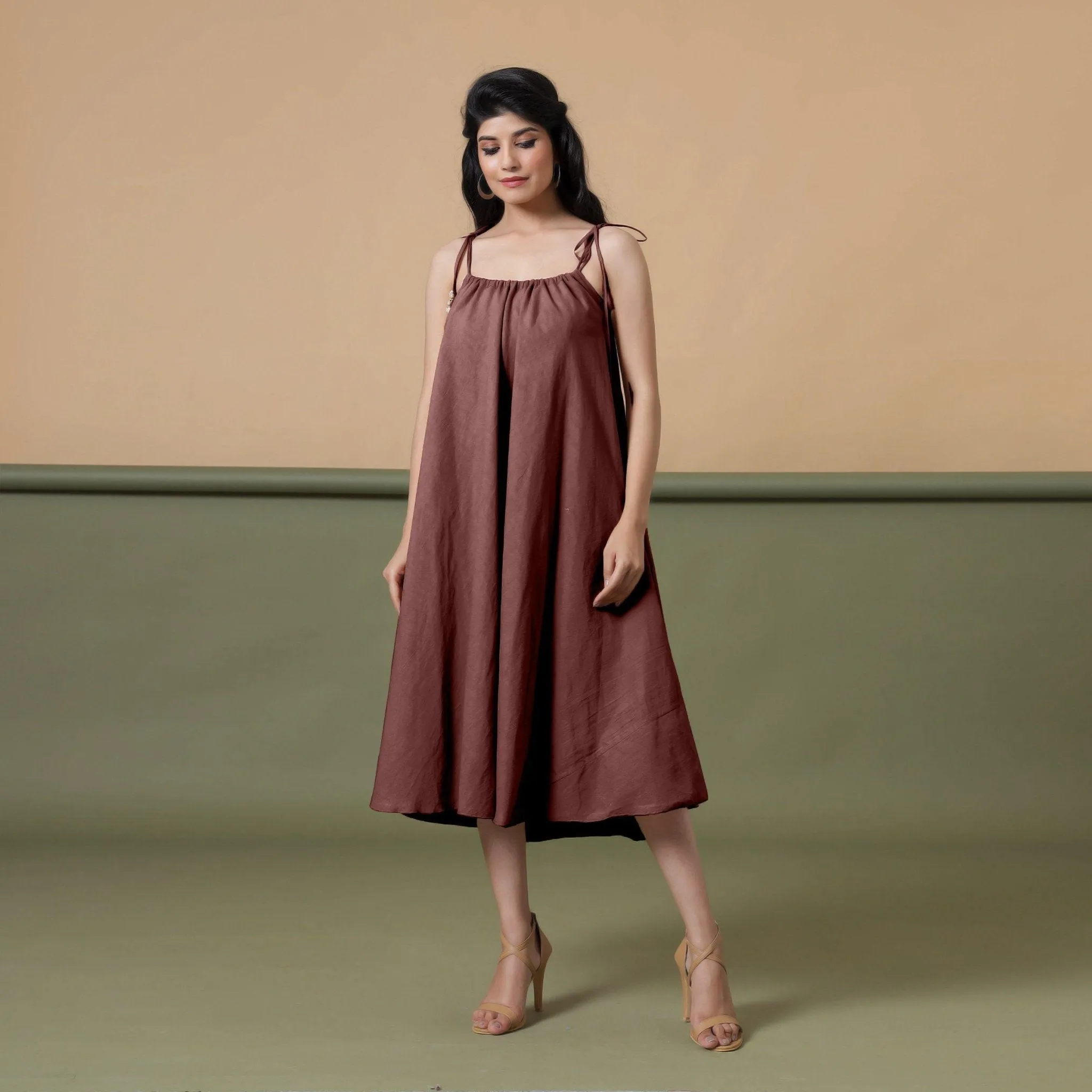 Convertible 6-Way Sangria Wine Tie-Dye Cotton Skirt Dress