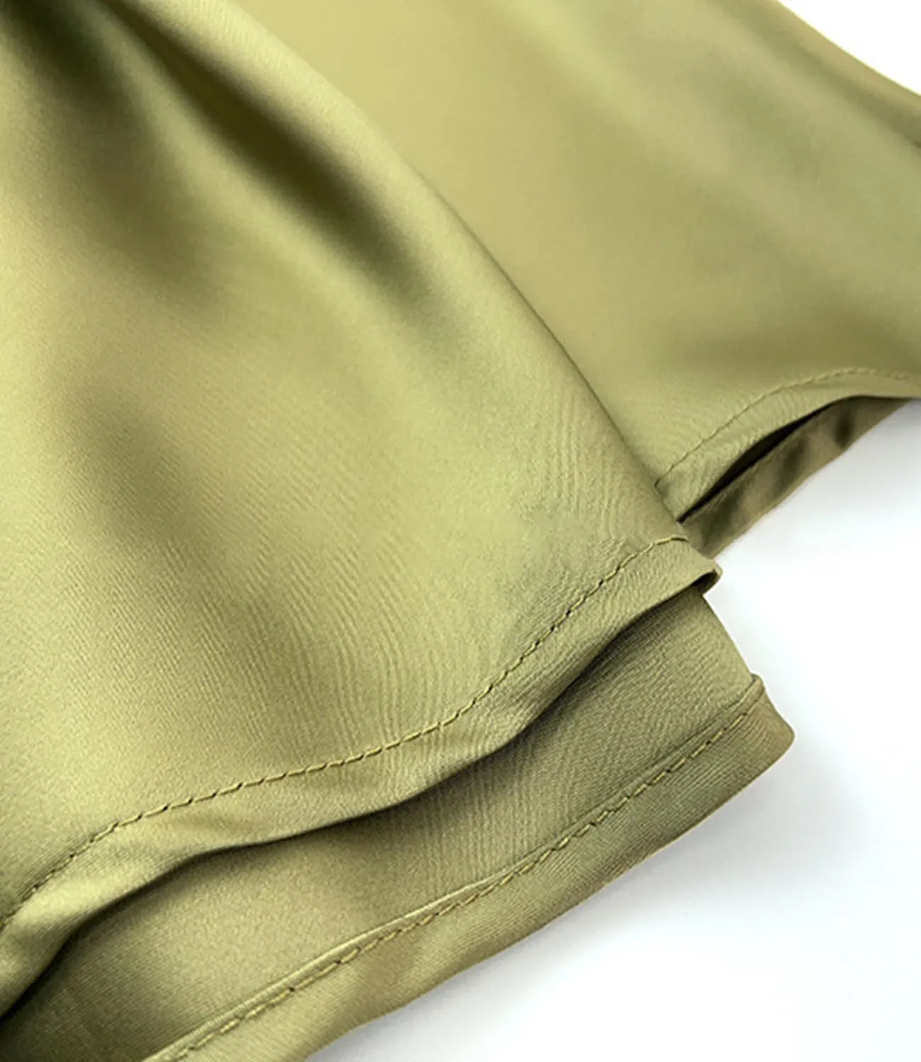 ebossy Women's Elegant Long Satin Skirt Silk Dressy Hidden Elastic Waist Flared A-Line Maxi Skirts