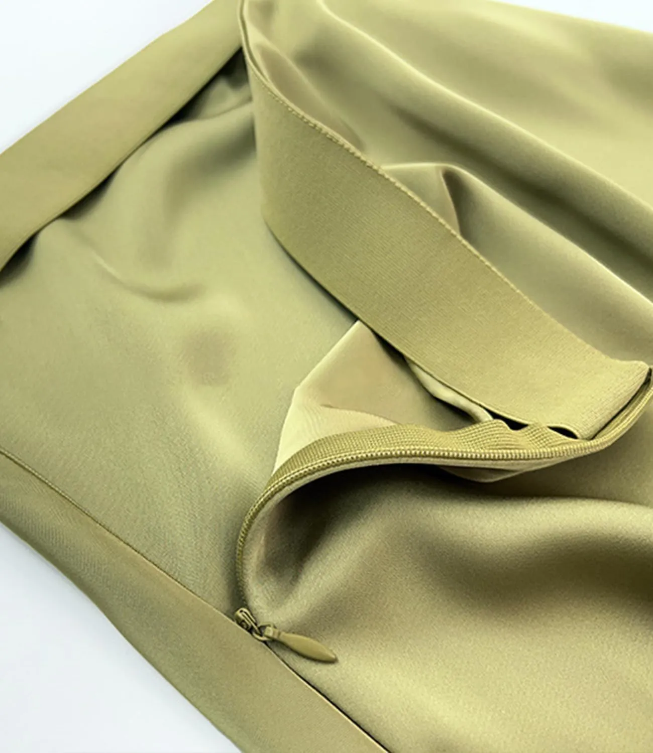 ebossy Women's Elegant Long Satin Skirt Silk Dressy Hidden Elastic Waist Flared A-Line Maxi Skirts