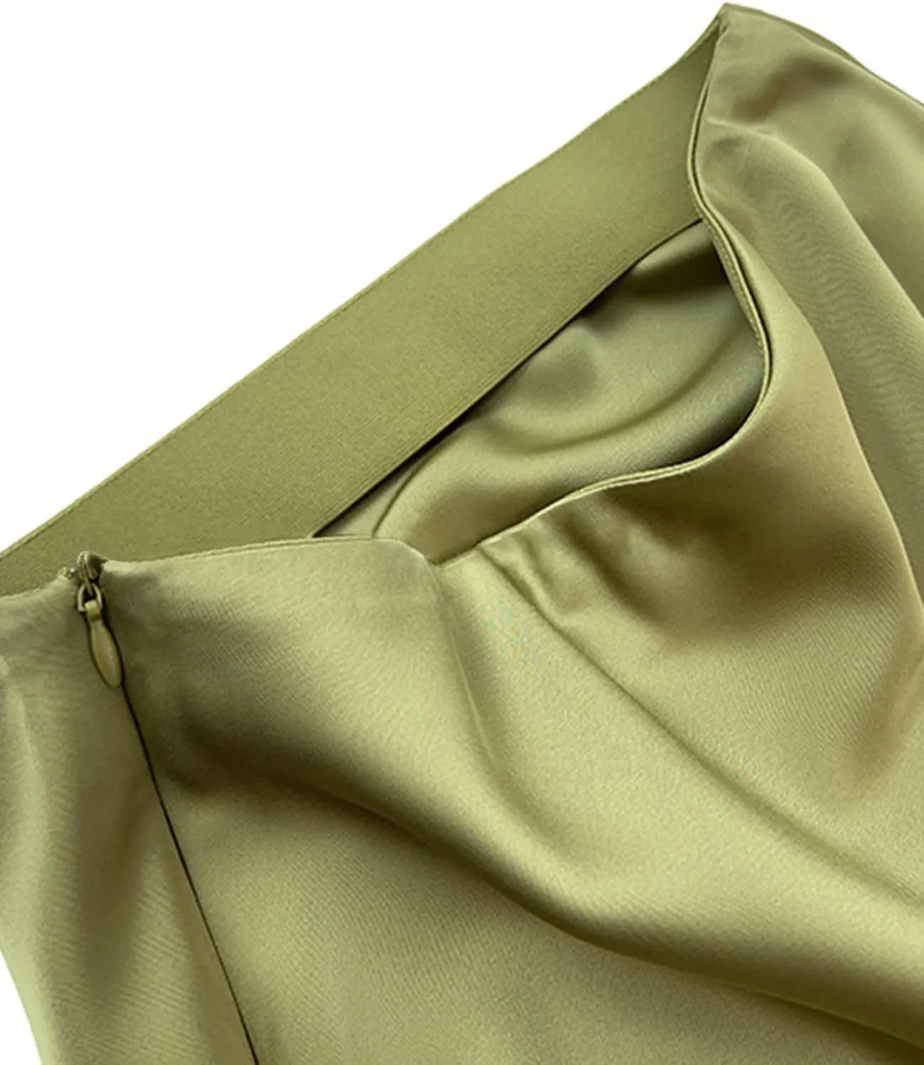 ebossy Women's Elegant Long Satin Skirt Silk Dressy Hidden Elastic Waist Flared A-Line Maxi Skirts