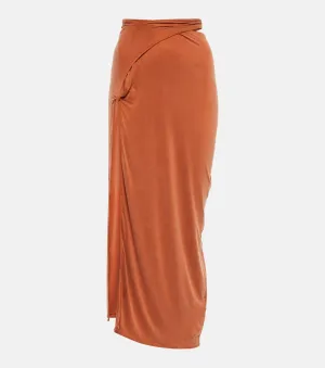 Jersey midi skirt La Jupe Espelho JACQUEMUS, red