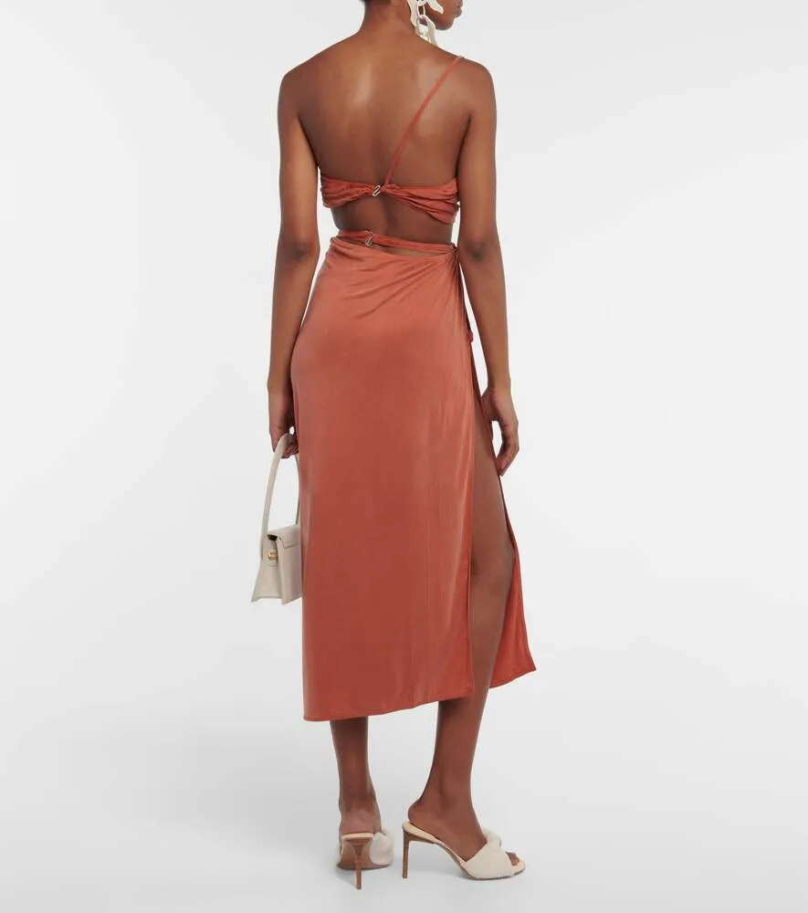 Jersey midi skirt La Jupe Espelho JACQUEMUS, red