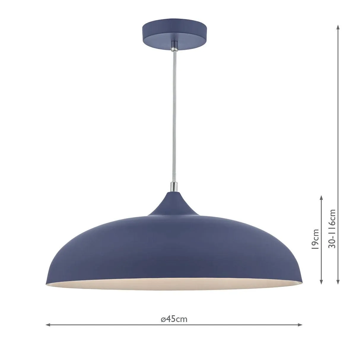 Kaelan 1lt Pendant Blue & White