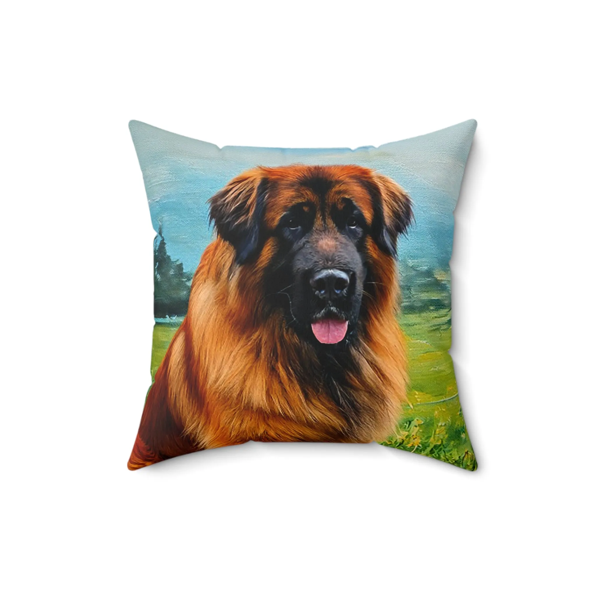 Leonberger Spun Polyester Throw Pillow