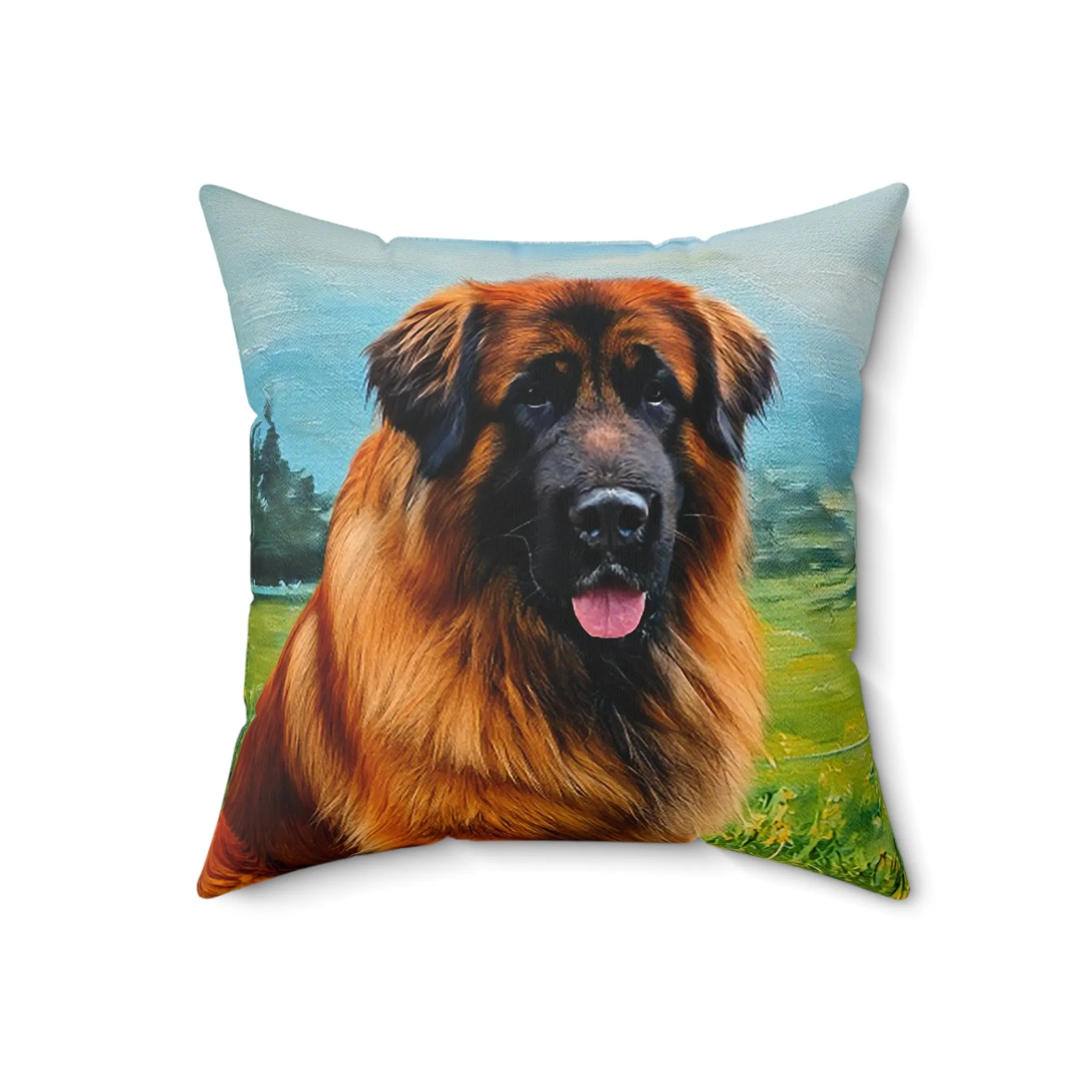 Leonberger Spun Polyester Throw Pillow