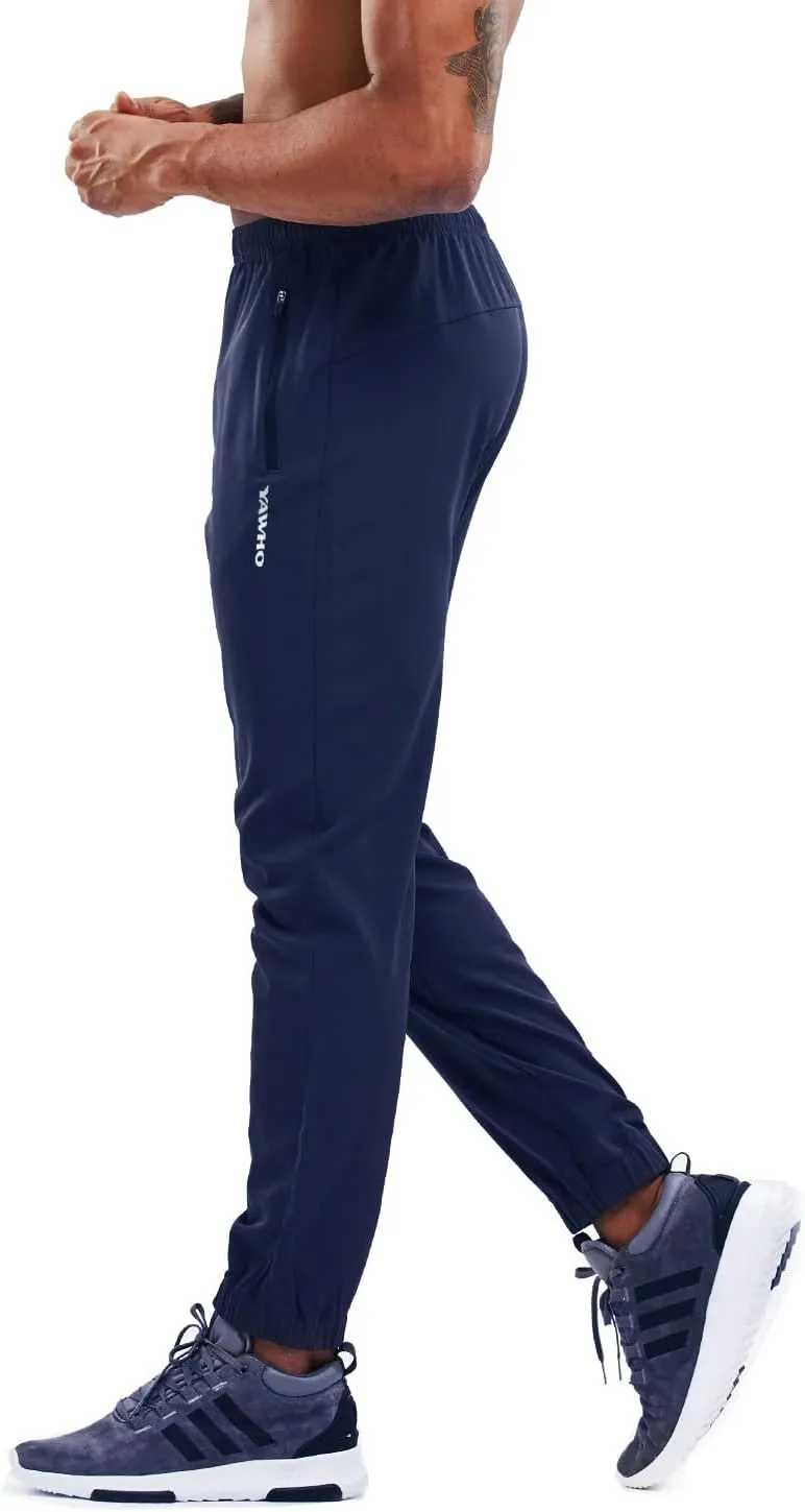 Men's Sweatpants Athletic Jogging Pants Sport Joggers Trousers for Workout,Gym,Running,Training with Zipper Pockets