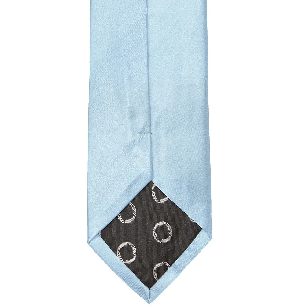 Pale Blue Extra Long Solid Color Necktie