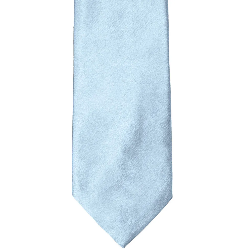 Pale Blue Extra Long Solid Color Necktie