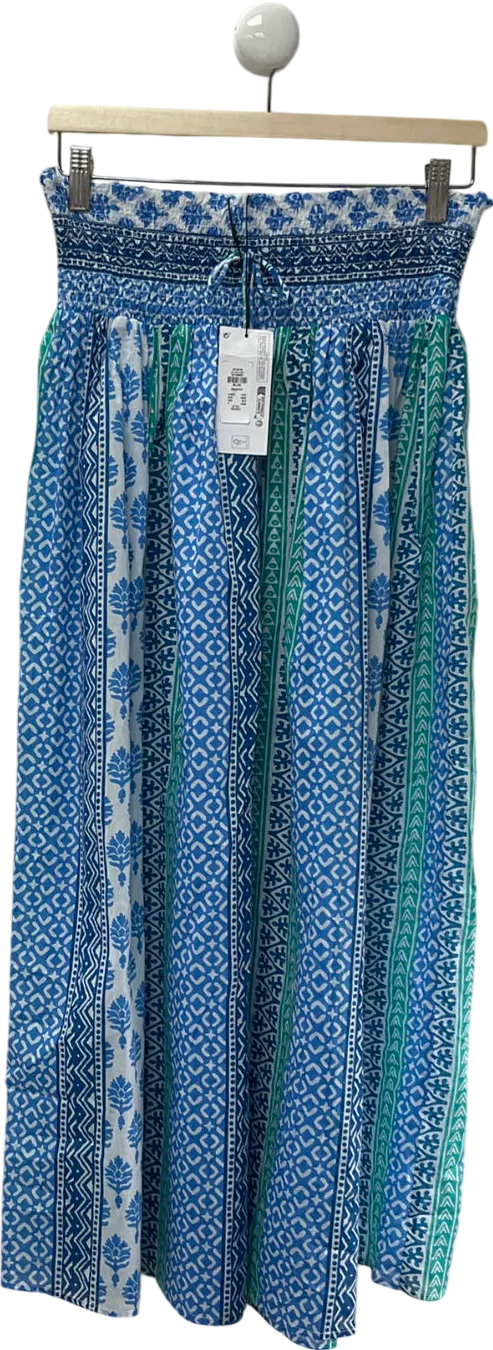 Primark Vintage Style Green And Blue Maxi Skirt UK 14