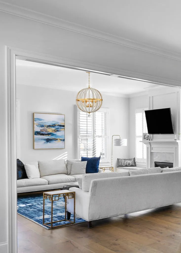 Roxy 6 Light Antique Gold Chandelier