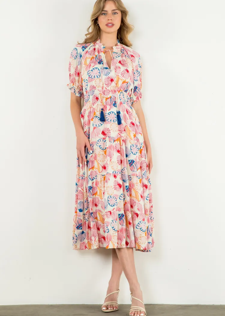 THML Sally Seashell Tiered Dress ***FINAL SALE***
