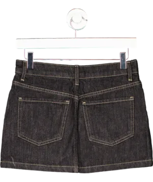 Topshop Denim Pelmet Mini Skirt In Mid Blue UK 6