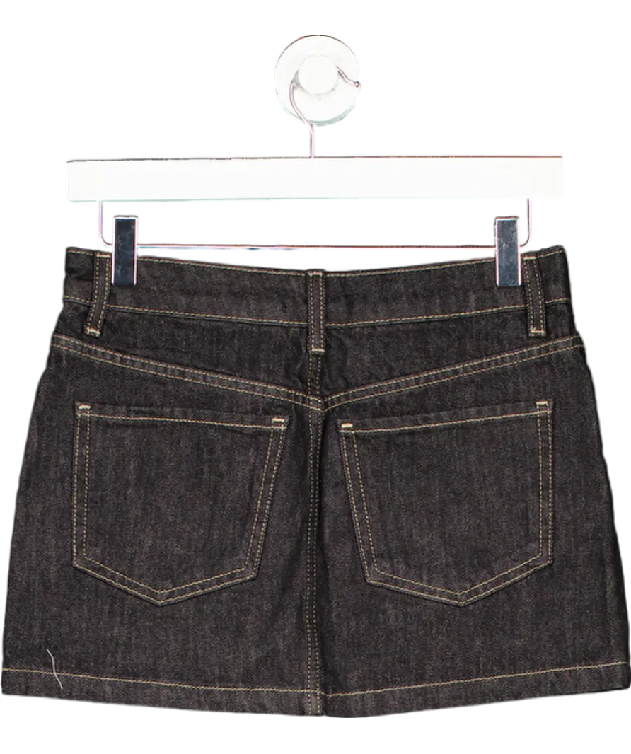 Topshop Denim Pelmet Mini Skirt In Mid Blue UK 6