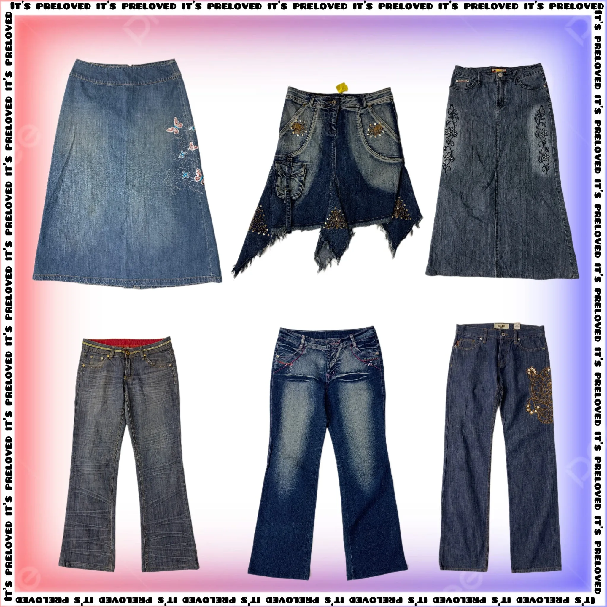 Unique Embroidered Denim Pieces(SS-185)
