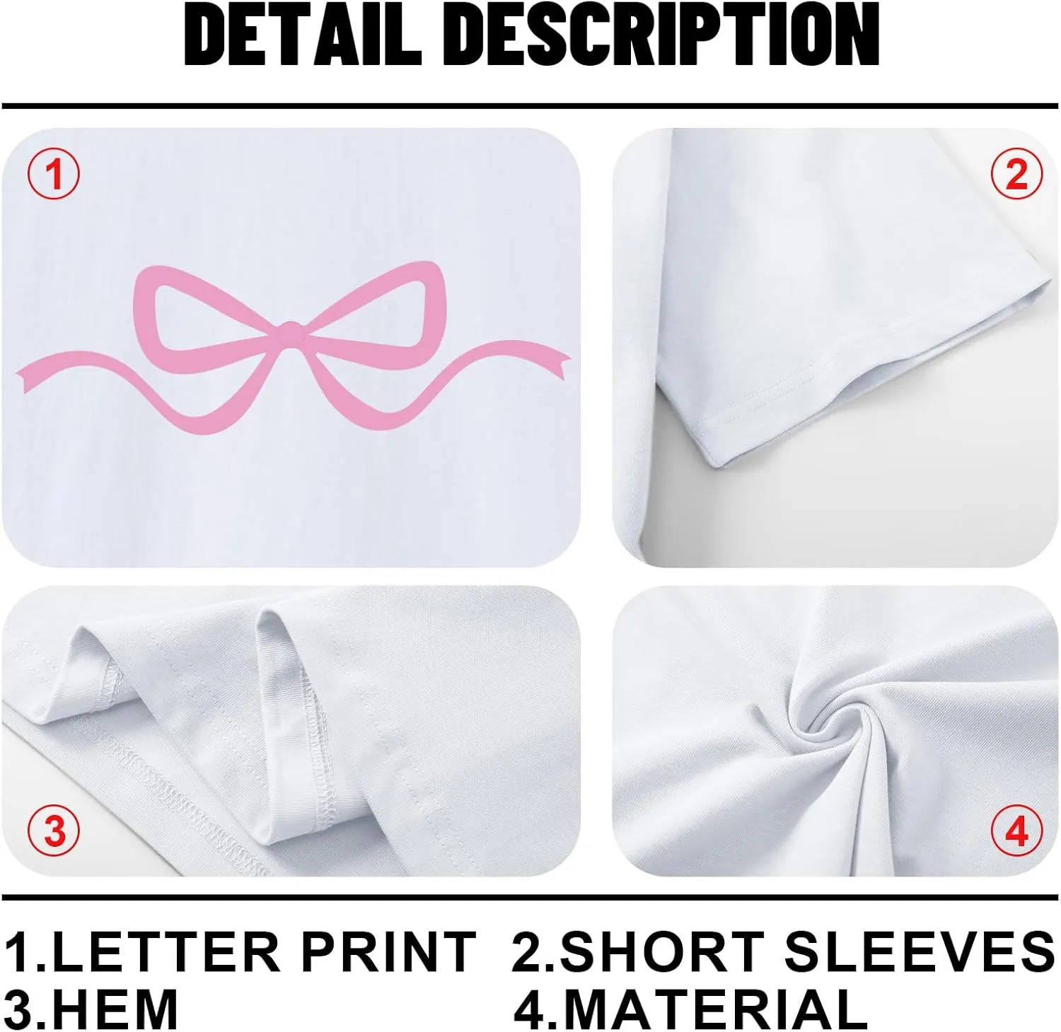 Womens Bow Coquette Shirt Clean Girl Aesthetic Graphic Tees Cute Pink Bow Shirts for Teens Trendy Oversized Tops
